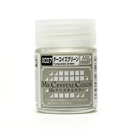 Mr Hobby (Gunze) XC07 Acrylic Mr Crystal Colour Turquoise Green Lacquer Paint 10ml