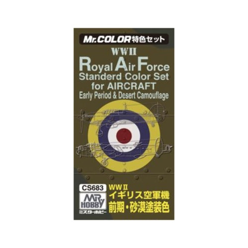 Mr Hobby (Gunze) CS683 Mr Color RAF Early Colors Set Lacquer Paint 10ml