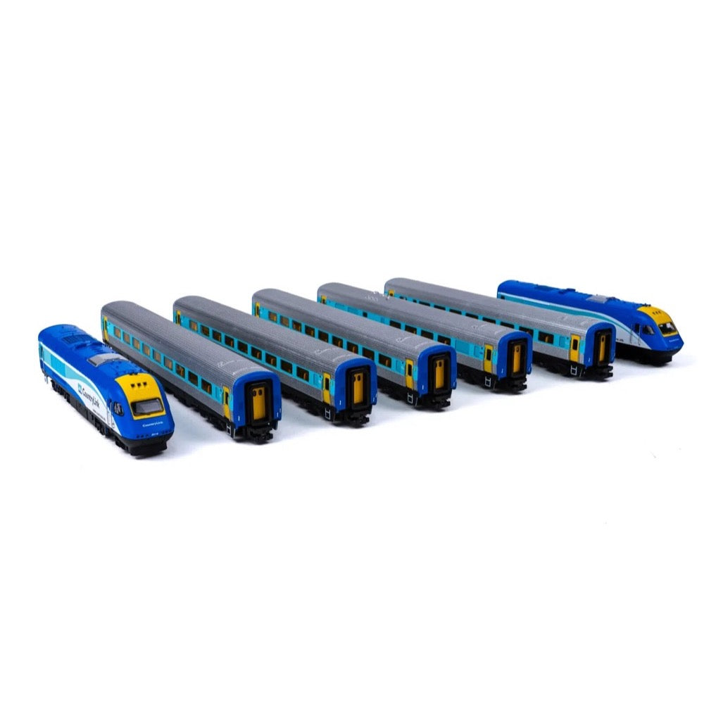 Gopher Models N Scale New South Wales XPT 7pc Set Countrylink Blue With Logo Livery 2000/2006
