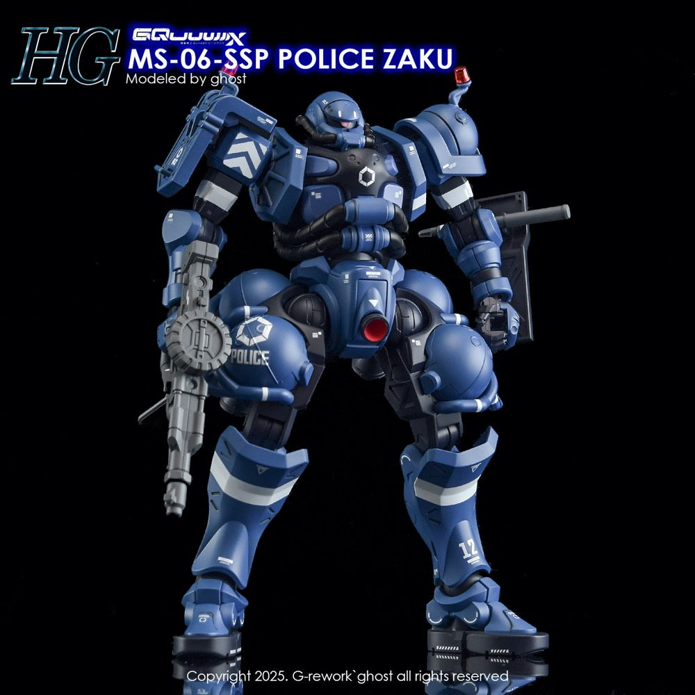 G-Rework CD-H-GQ02 Premium Decal for HG Gquuuuuux Police Zaku