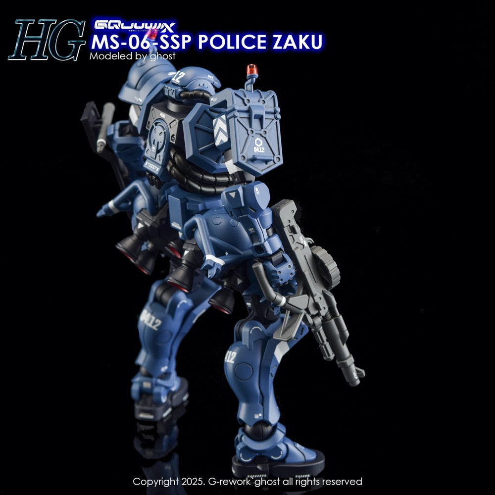 G-Rework CD-H-GQ02 Premium Decal for HG Gquuuuuux Police Zaku