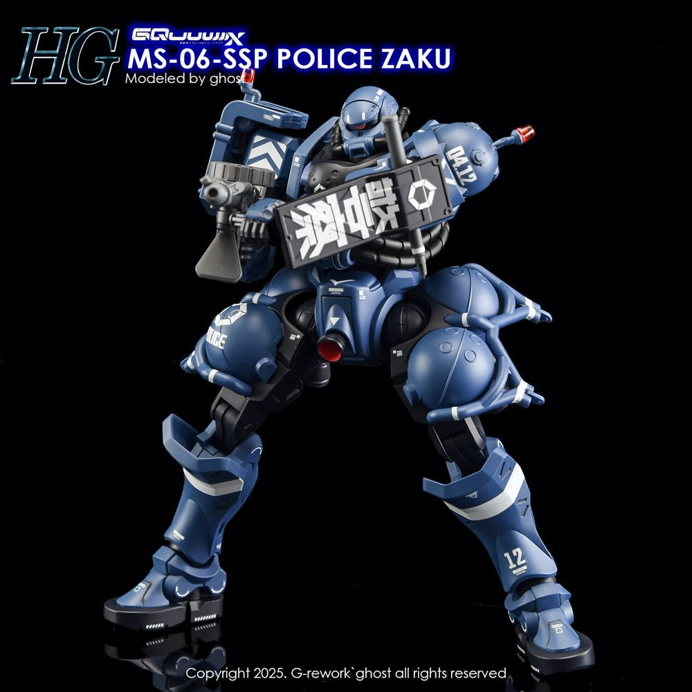 G-Rework CD-H-GQ02 Premium Decal for HG Gquuuuuux Police Zaku