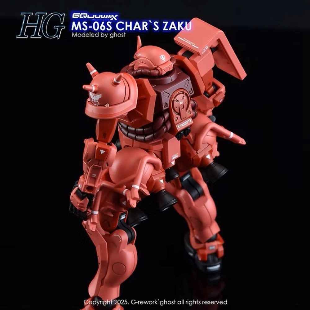 G-Rework CD-H-GQ10 Premium Decal for HG Char's Zaku [GQX]