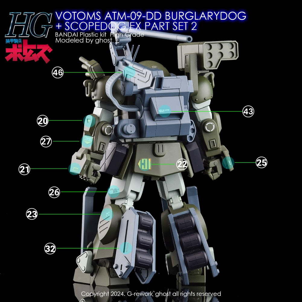 G-Rework CD-H-VBSE Premium Decal for HG Votoms Burglarydog+Scopedog Ex Part Set2
