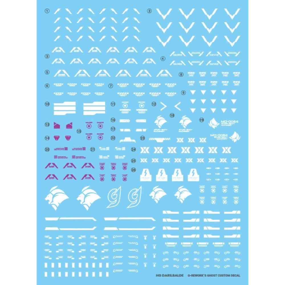 G-Rework CD-H-WM08 Premium Decal for HG Darilblade (decal v2.0)