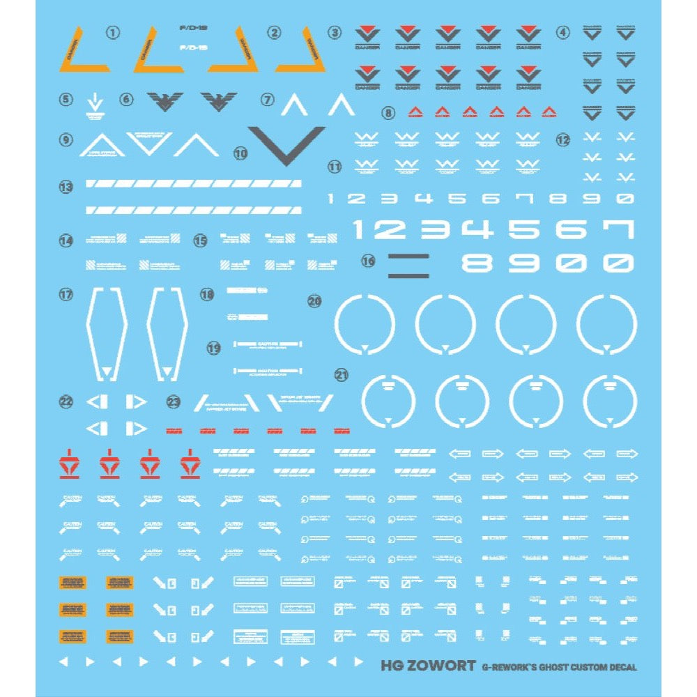G-Rework CD-H-WM14 Premium Decal for HG Witch From Mercury Zowort