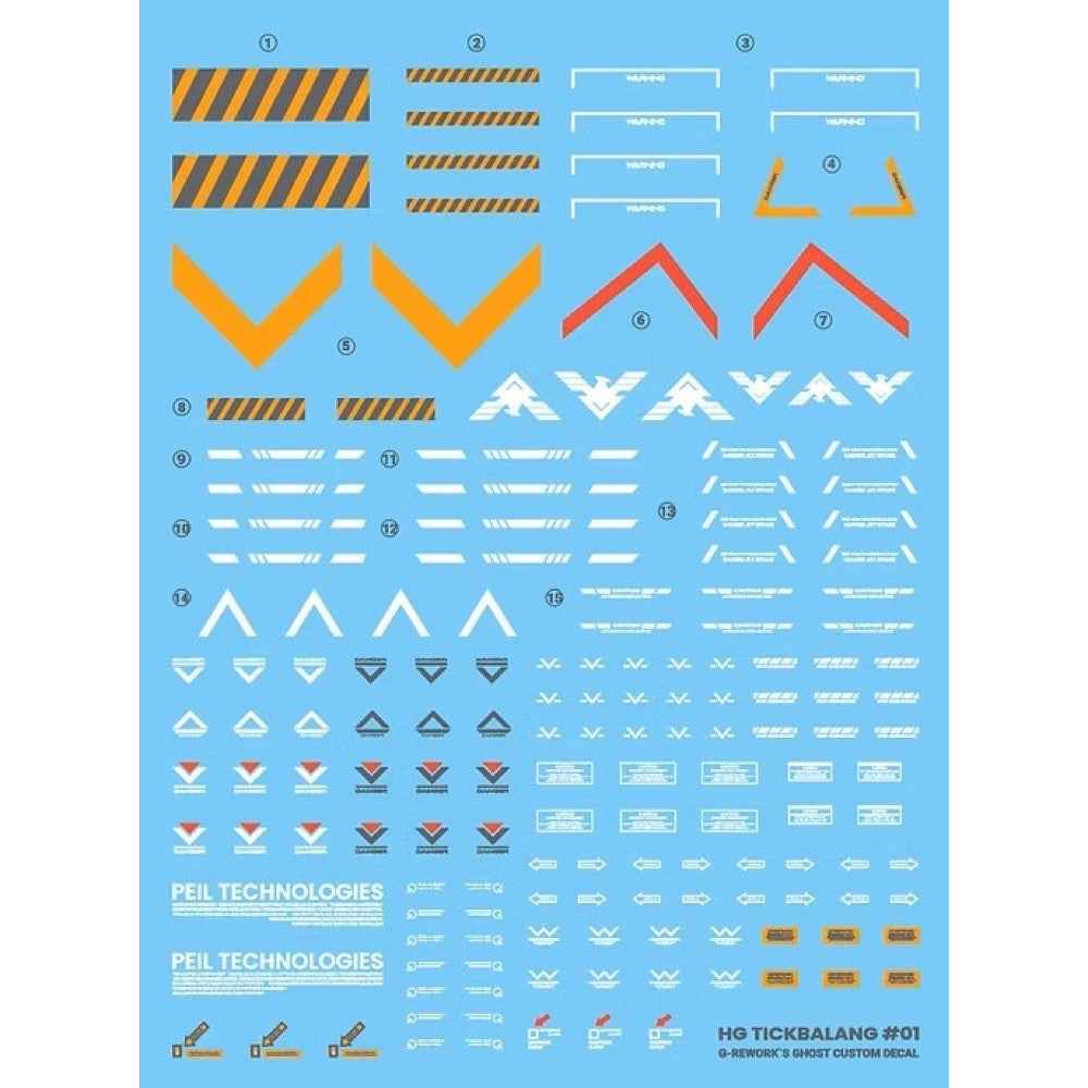 G-Rework CD-H-WM15 Premium Decal for HG Tickbalang