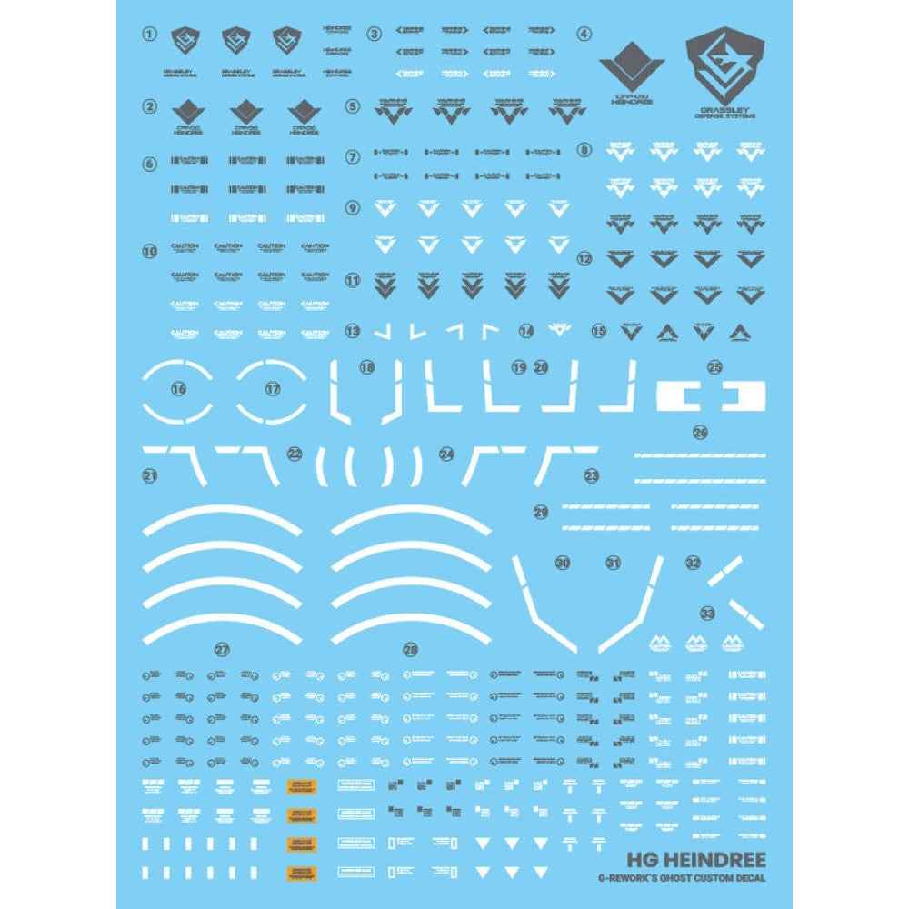 G-Rework CD-H-WM16 Premium Decal for HG Heindree