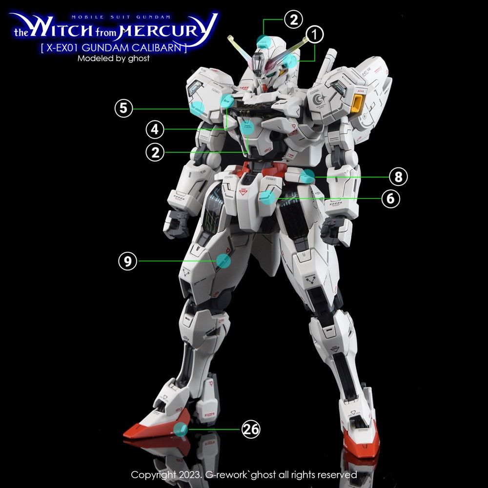 G-Rework CD-H-WM26 Premium Decal for HG Witch From Mercury Calibarn