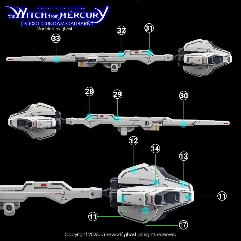 G-Rework CD-H-WM26 Premium Decal for HG Witch From Mercury Calibarn