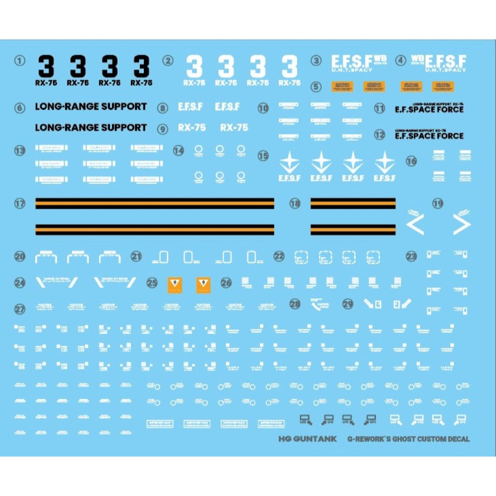 G-Rework CD-H07 Premium Decal for HG Rx-75 Guntank