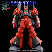 G-Rework CD-H10 Premium Decal for HG Rms-099 Rick Dias