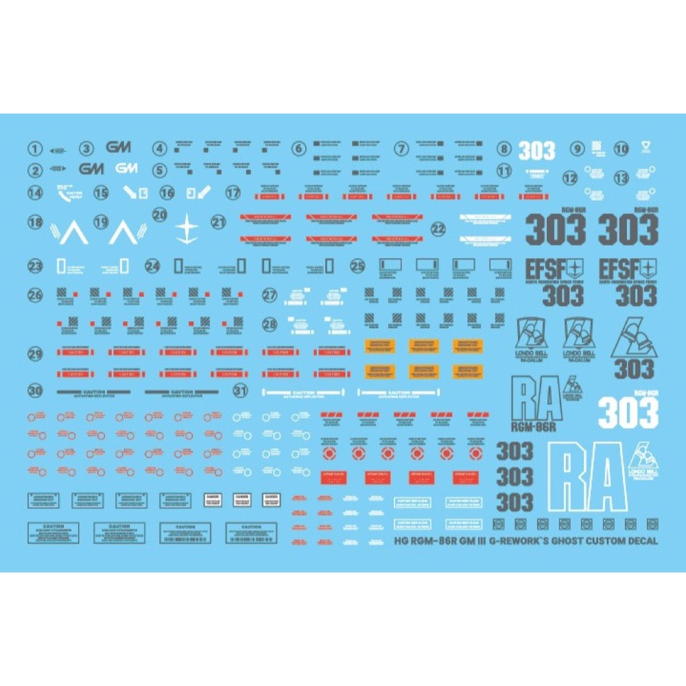 G-Rework CD-H126 Premium Decal for HG RGm-86R Gmiii