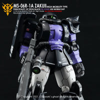 G-Rework CD-H152 Premium Decal for HG Origin Ms-06R-1A Jakuii ( Black Tri-Stars Full Set)