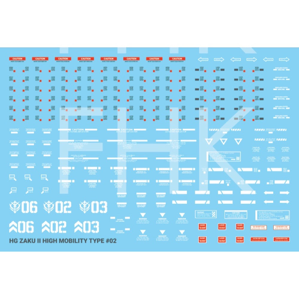 G-Rework CD-H152 Premium Decal for HG Origin Ms-06R-1A Jakuii ( Black Tri-Stars Full Set)
