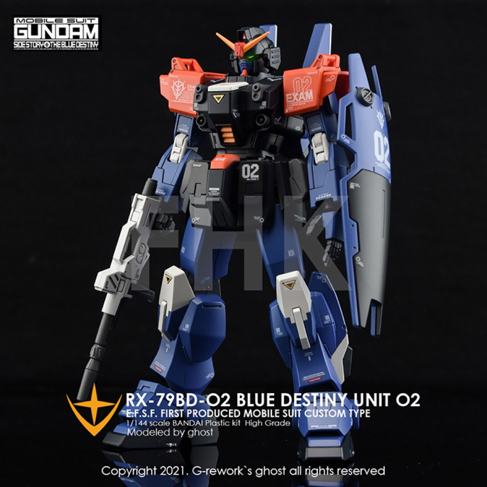 G-Rework CD-H208 Premium Decal for HG Rx-79 Bd-02 Blue Destiny