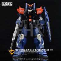 G-Rework CD-H208 Premium Decal for HG Rx-79 Bd-02 Blue Destiny