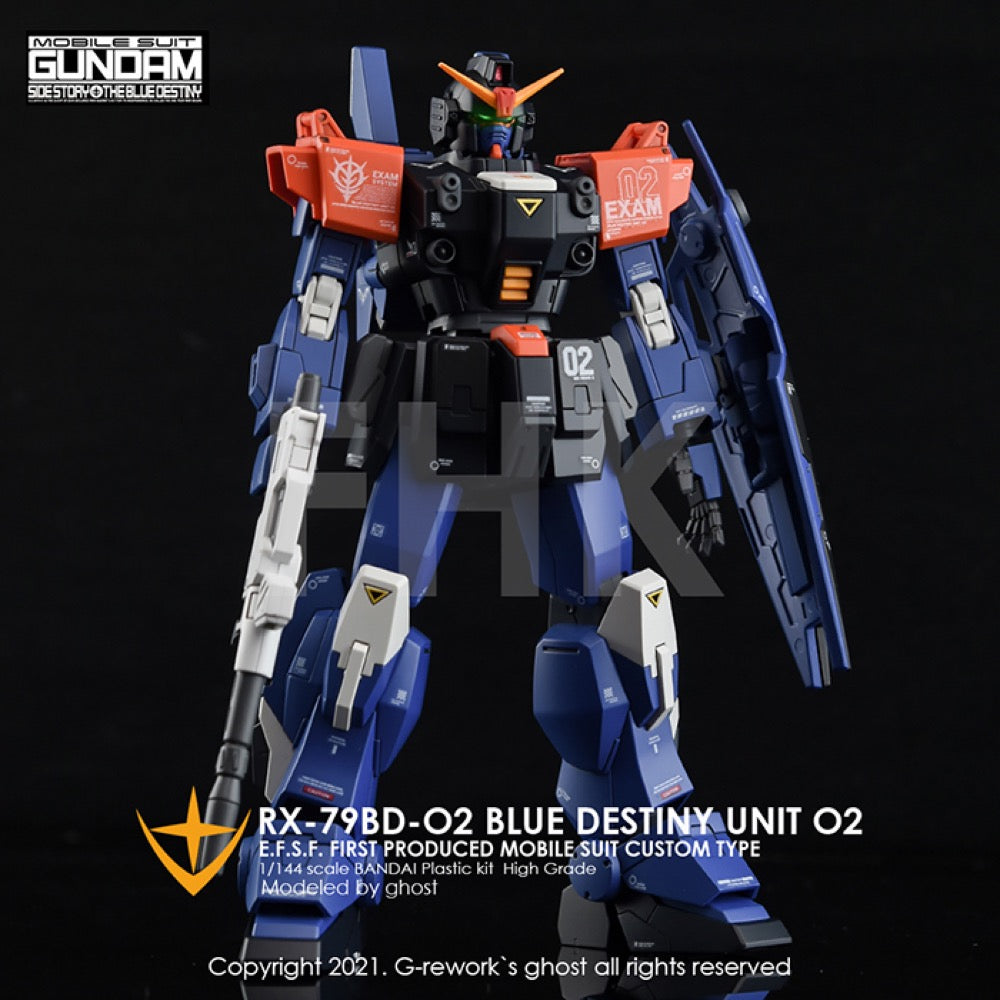 G-Rework CD-H208 Premium Decal for HG Rx-79 Bd-02 Blue Destiny