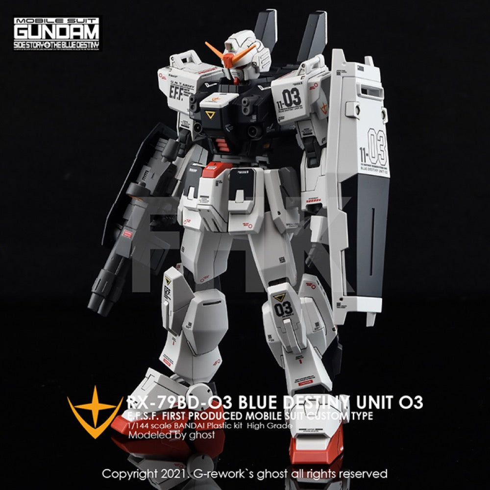 G-Rework CD-H209 Premium Decal for HG Rx-79 Bd-03 Blue Destiny