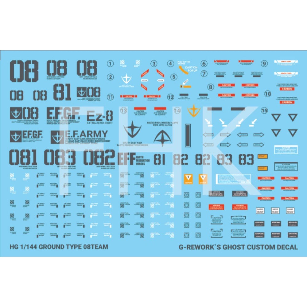 G-Rework CD-H210 Premium Decal for HG 08 Team Ground Type Gundam
