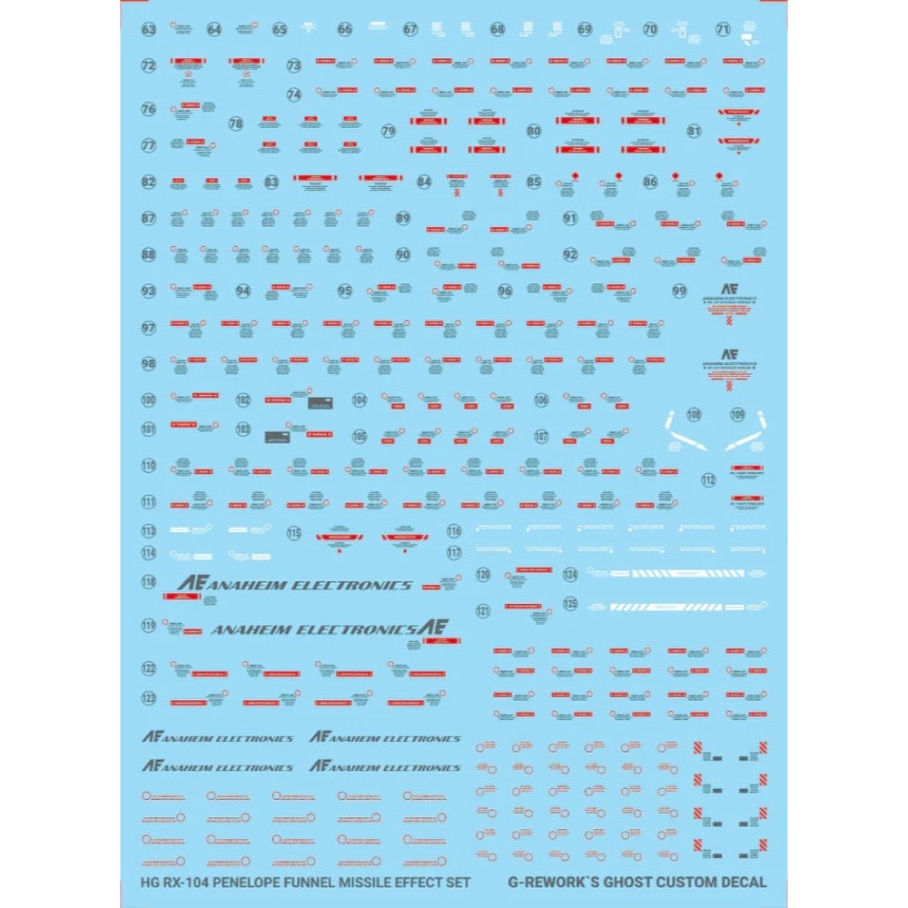 G-Rework CD-H229 Premium Decal for HG Rx-104Ff Penelope