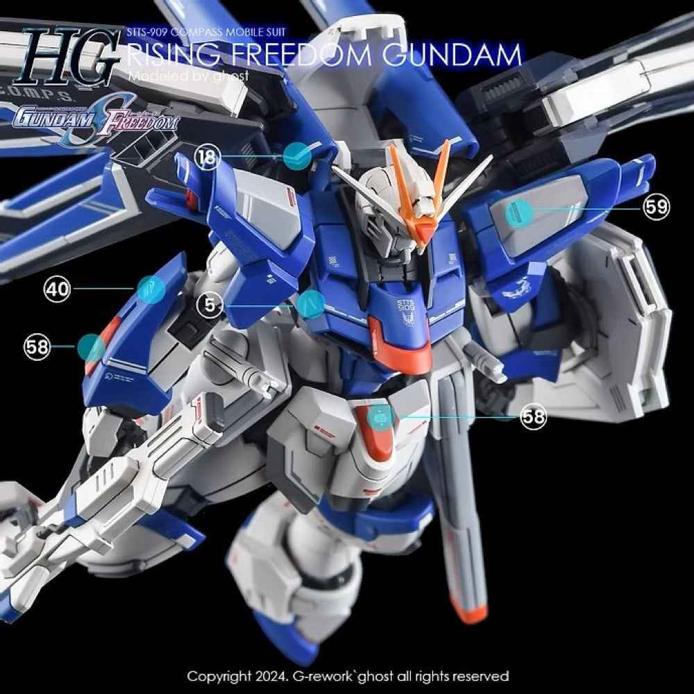 G-Rework CD-H243 Premium Decal for HG Rising Freedom Gundam