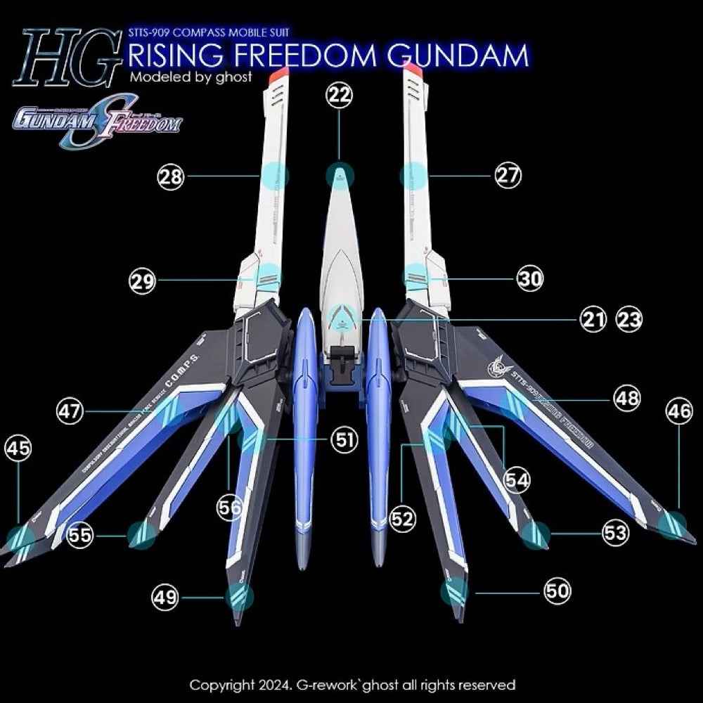 G-Rework CD-H243 Premium Decal for HG Rising Freedom Gundam