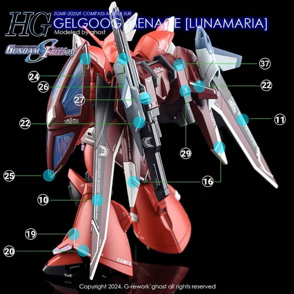 G-Rework CD-H248 Premium Decal for HG Gelgoog Menace [Luna Maria]