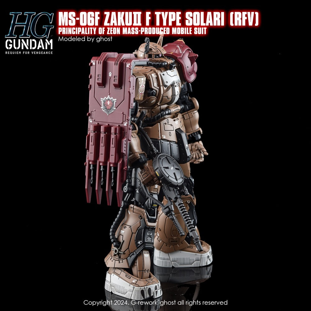 G-Rework CD-H254 Premium Decal for HG Rfv Ms-O6F Zakuii F Type Solari