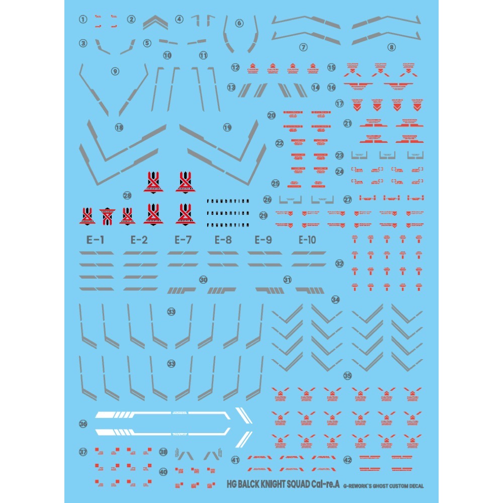 G-Rework CD-H257 Premium Decal for HG Seed Black Knight Squad Cal-Re.A