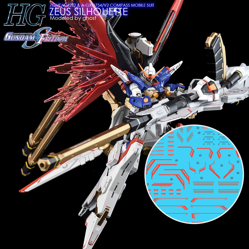 G-Rework GRE-CD-H258 Premium Decal for HG Zeus Silhouette