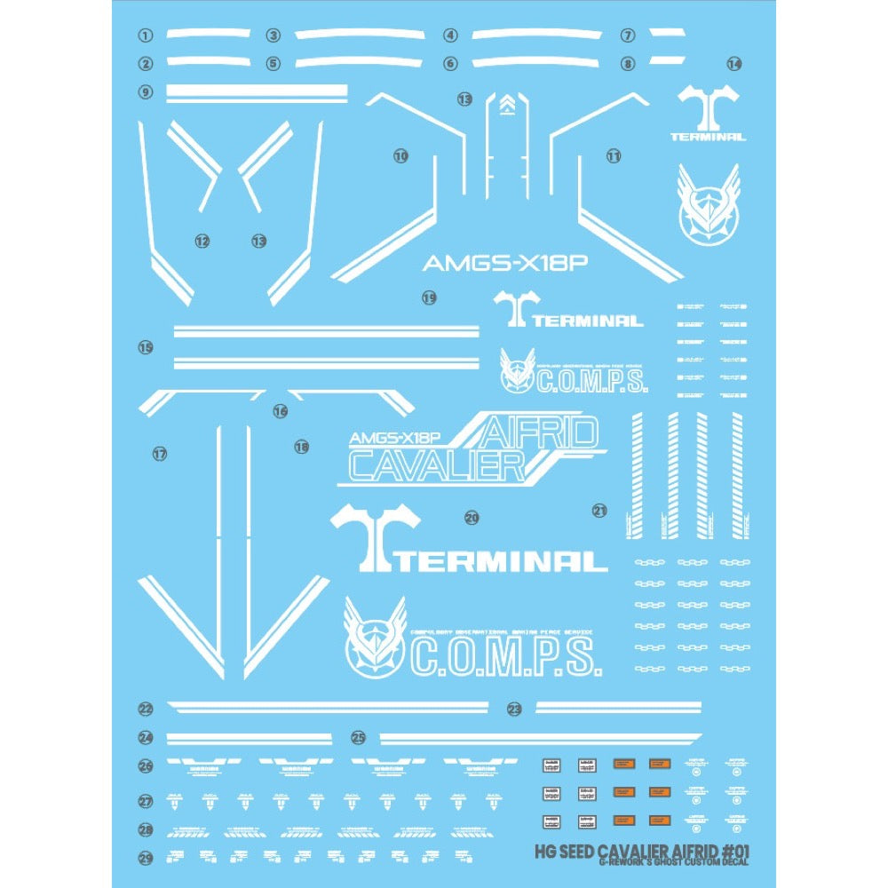 G-Rework CD-H260-CA Premium Decal for HG Seed Cavalier Aifrid