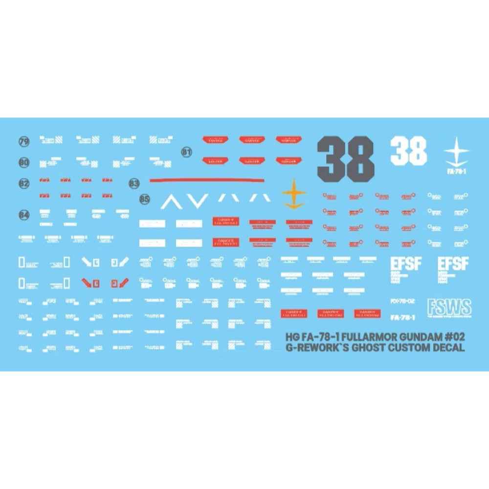 G-Rework CD-HL-FA781 Premium Decal for HG FA-78-1 Full Armor Gundam