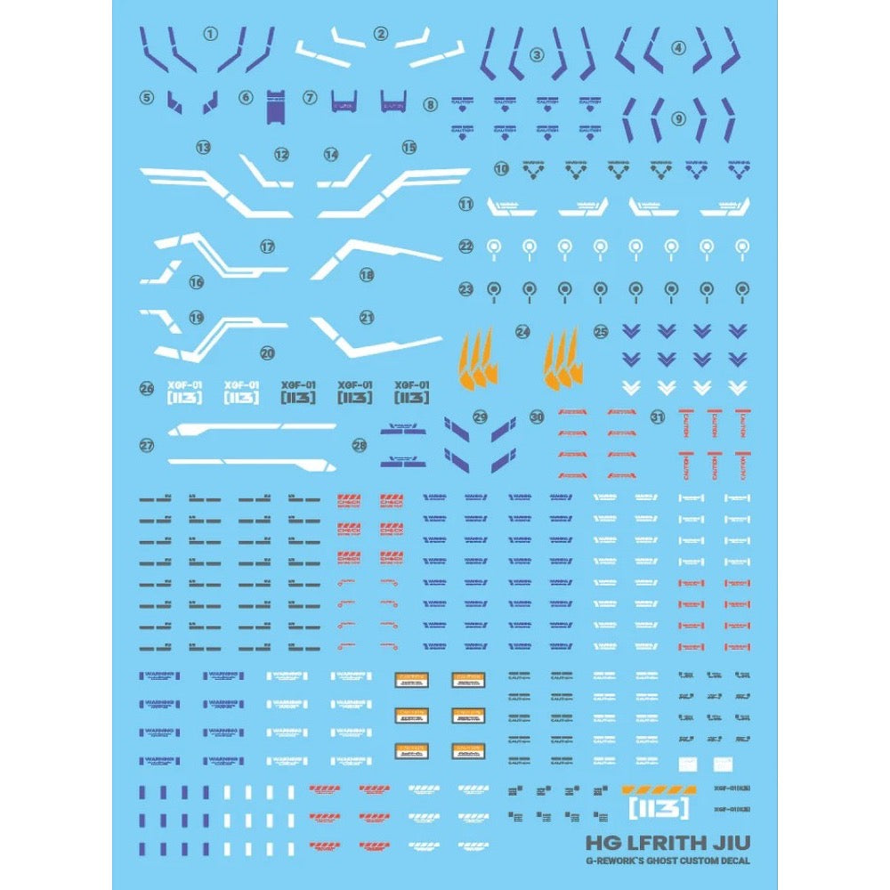 G-Rework CD-HL318 Premium Decal for HG Witch From Mercury Gundam Lfrith Jiu