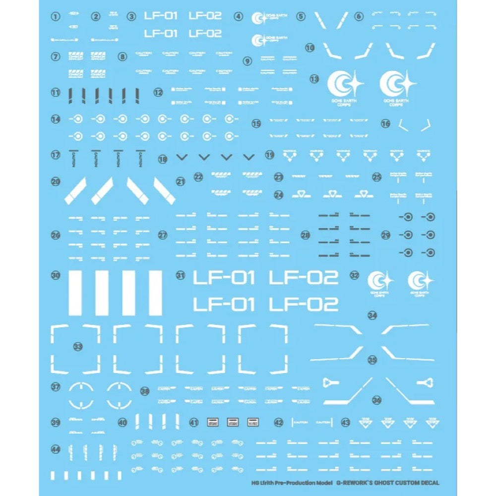 G-Rework CD-HL336 Premium Decal for HG Witch From Mercury Gundam Lfrith Pre-Production Model
