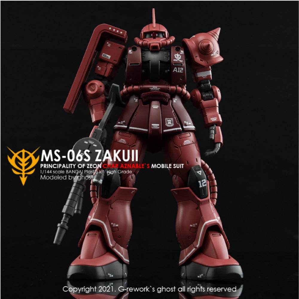 G-Rework CD-HO-01 Premium Decal for HG Origin Ms-06S Jakuii ( Char Aznable)