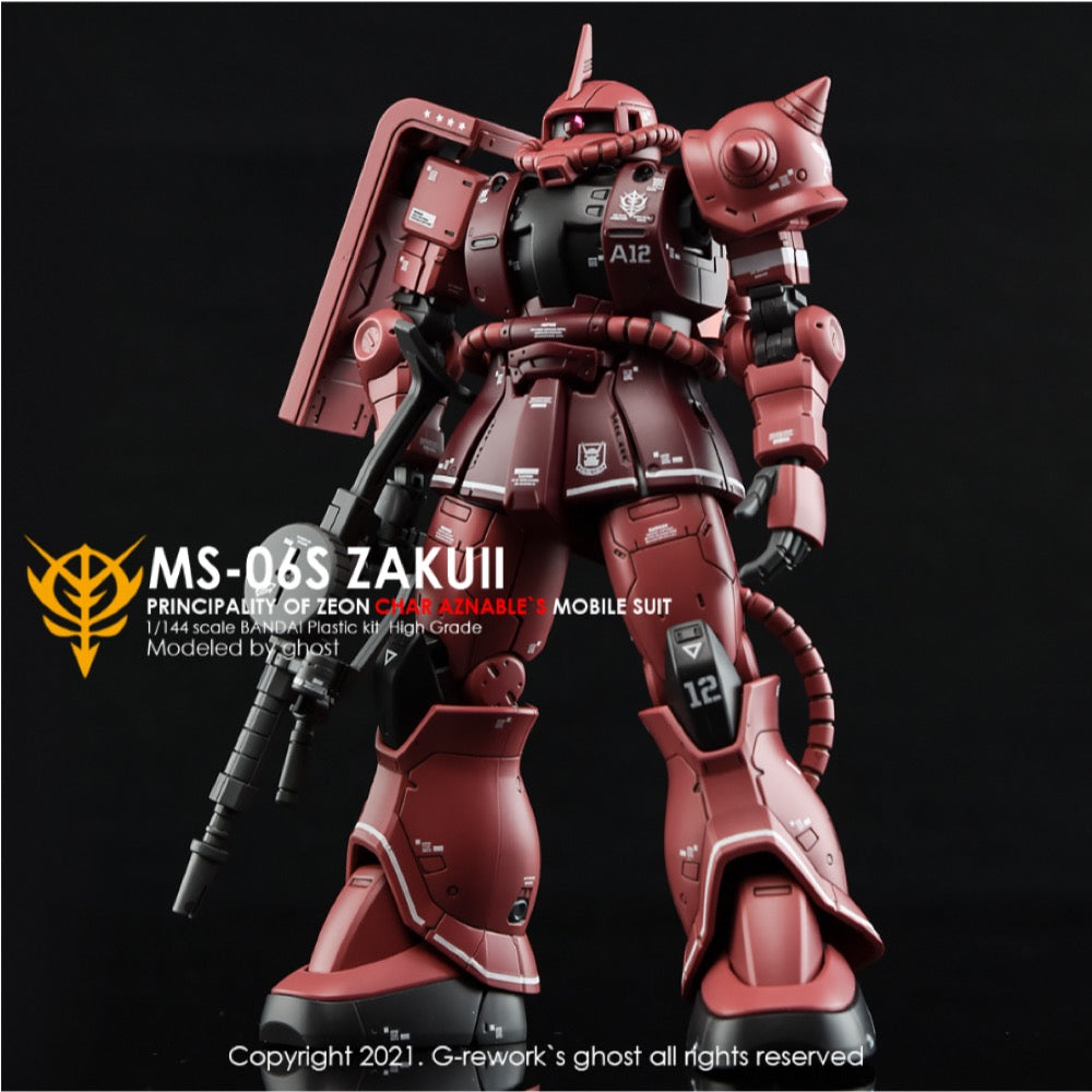 G-Rework CD-HO-01 Premium Decal for HG Origin Ms-06S Jakuii ( Char Aznable)