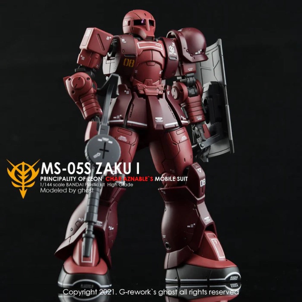G-Rework CD-HO-13 Premium Decal for HG Origin Ms-05 Jakui ( Char Aznable)