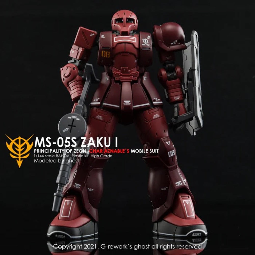 G-Rework CD-HO-13 Premium Decal for HG Origin Ms-05 Jakui ( Char Aznable)