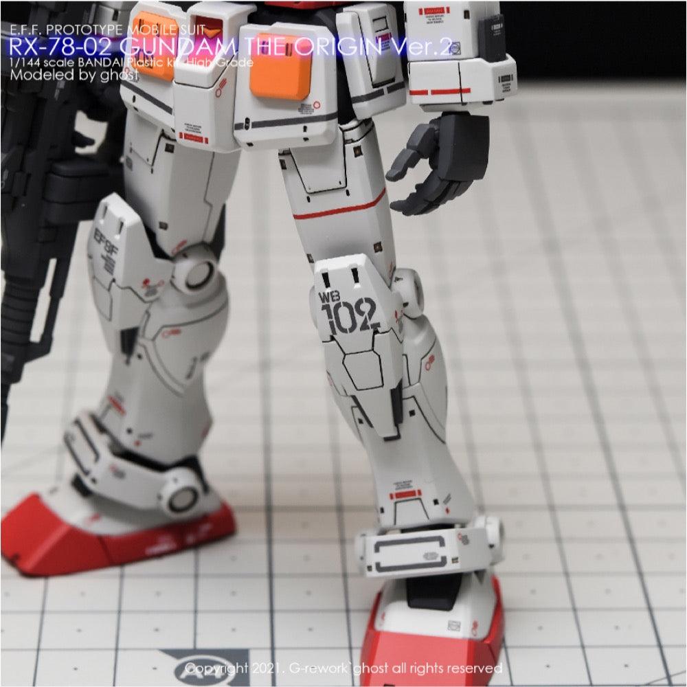 G-Rework CD-HO26 Premium Decal for HG Origin Gundam (Decal V2.0)