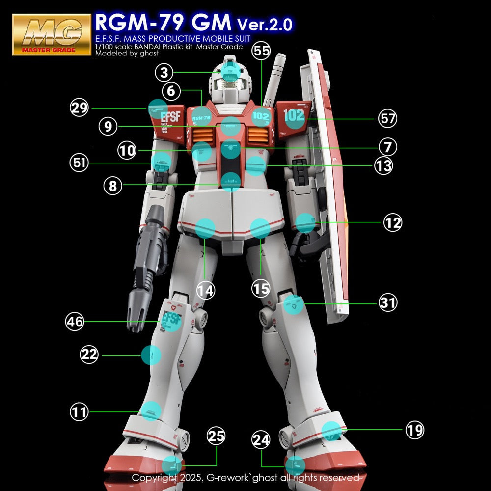 G-Rework CD-M118 Premium Decal for MG GM Ver2.0