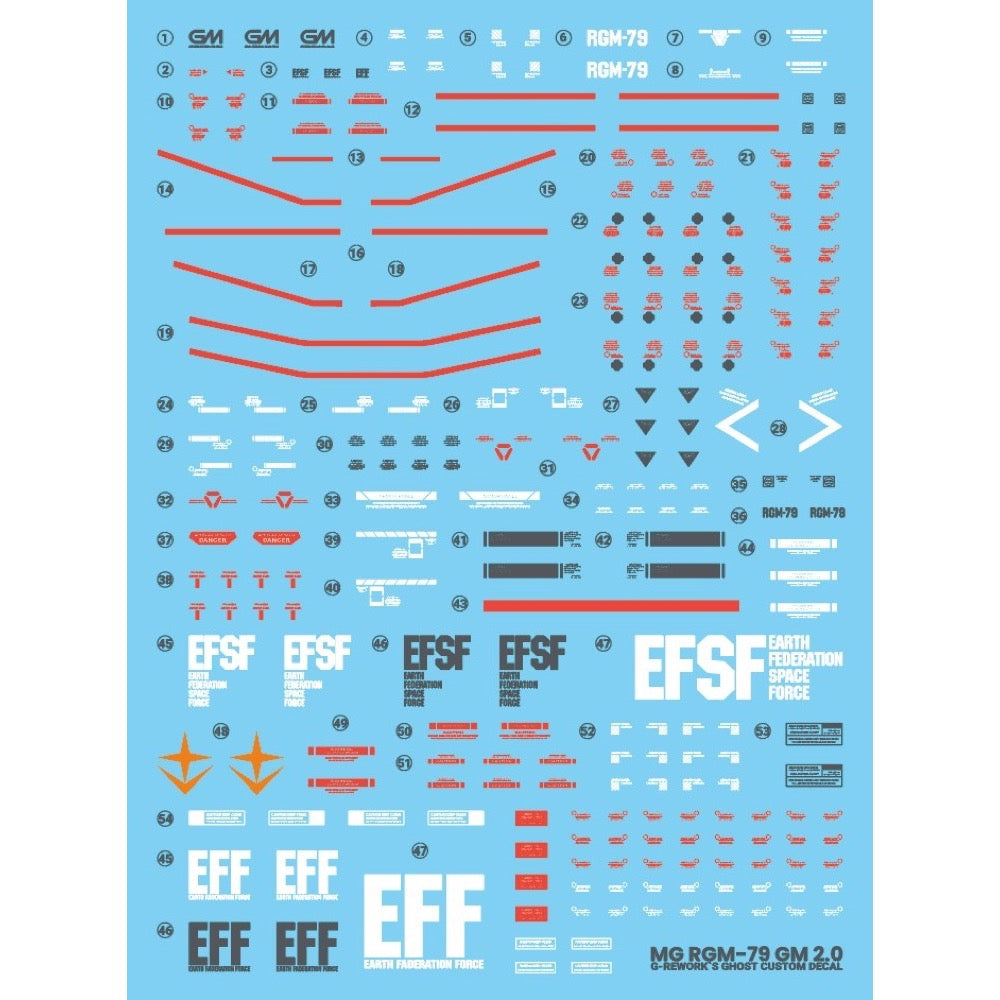 G-Rework CD-M118 Premium Decal for MG GM Ver2.0