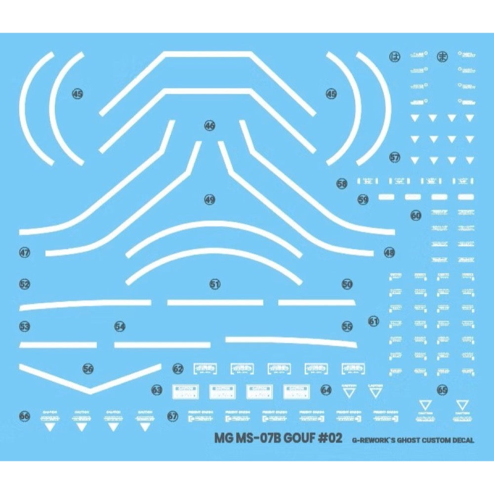 G-Rework Premium Decal for MG Gouf 2.0