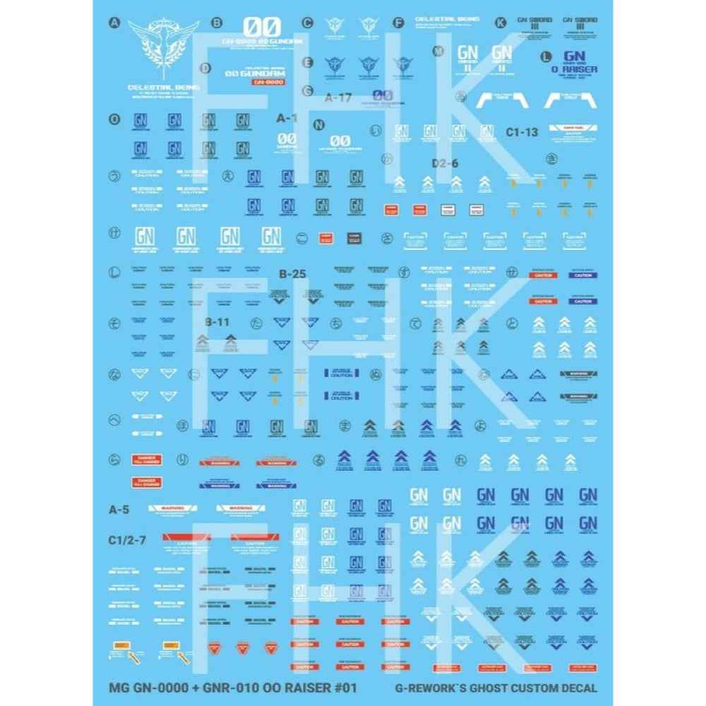 G-Rework CD-M145 Premium Decal for MG OO Gundam OO Raiser