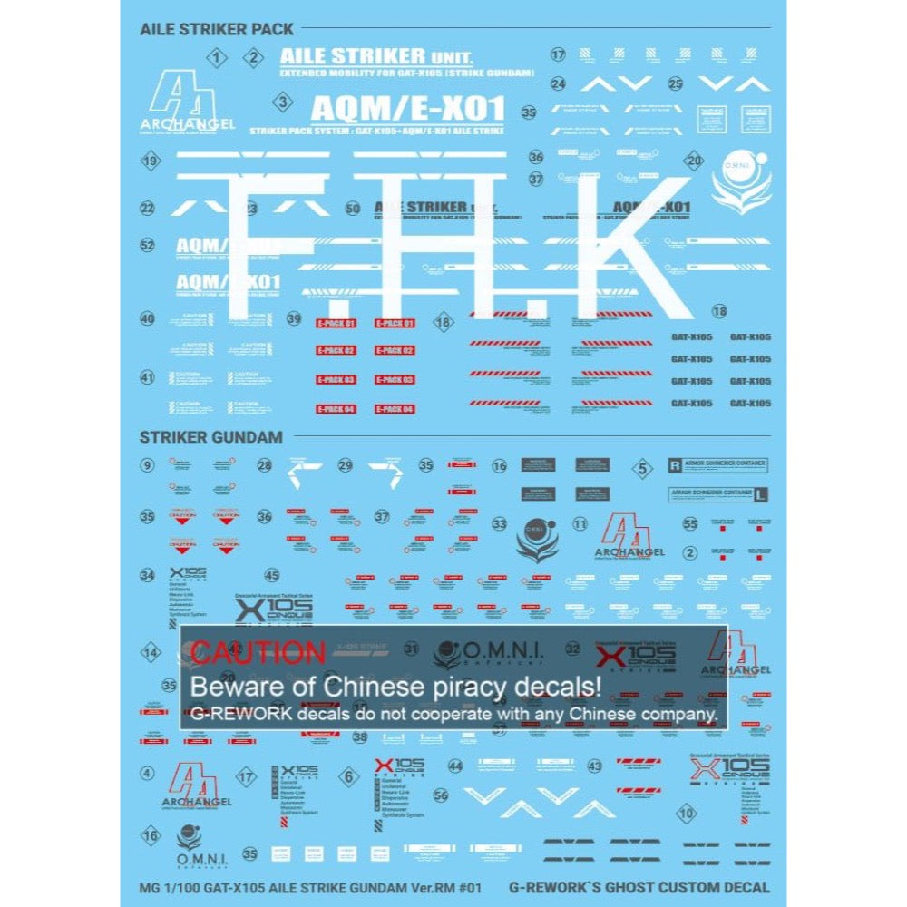 G-Rework CD-M169 Premium Decal for MG Aile Strike Ver. Rm
