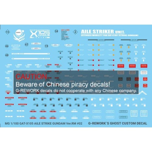 G-Rework CD-M169 Premium Decal for MG Aile Strike Ver. Rm