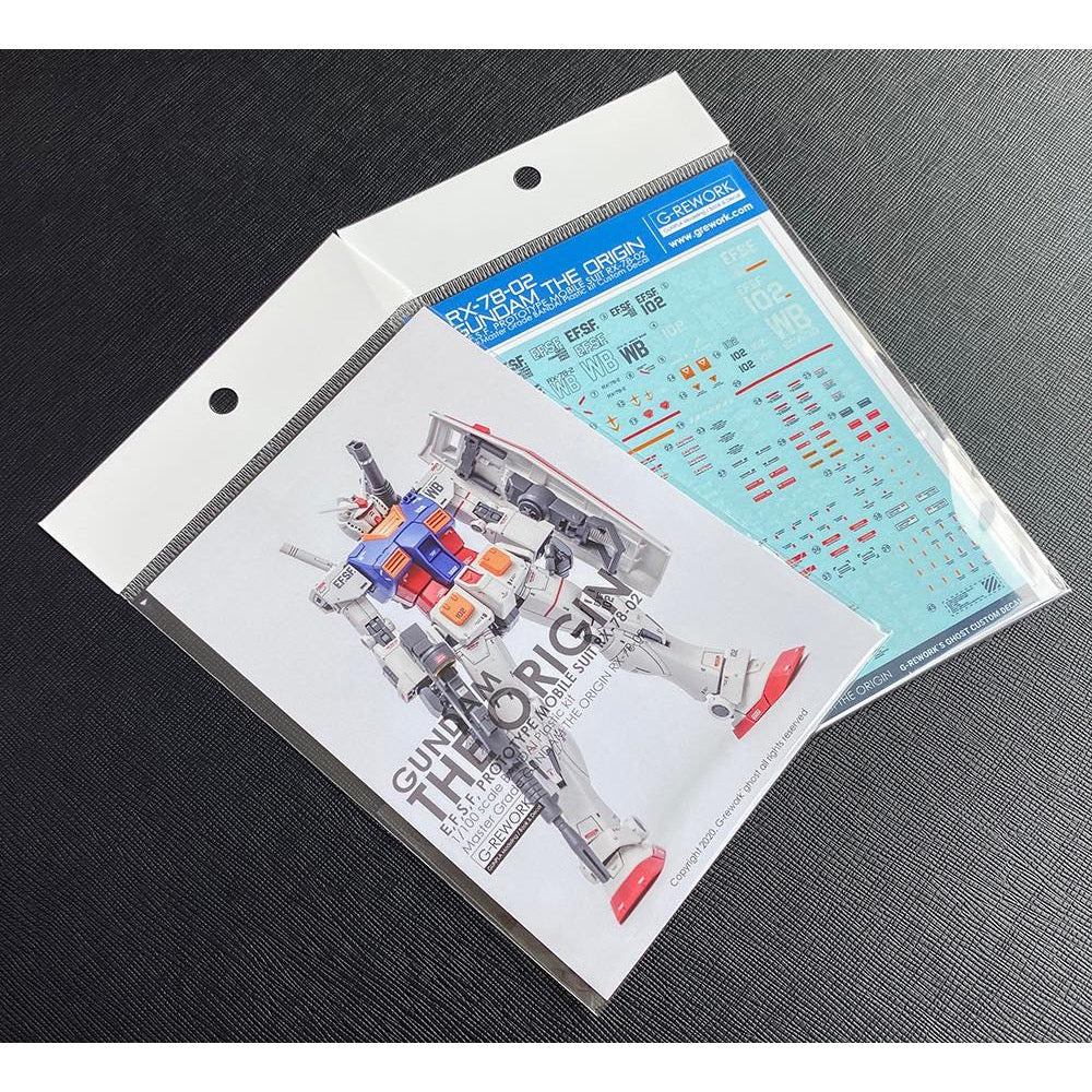 G-Rework CD-M190 Premium Decal for MG The Origin Gundam (Decal V2.0)