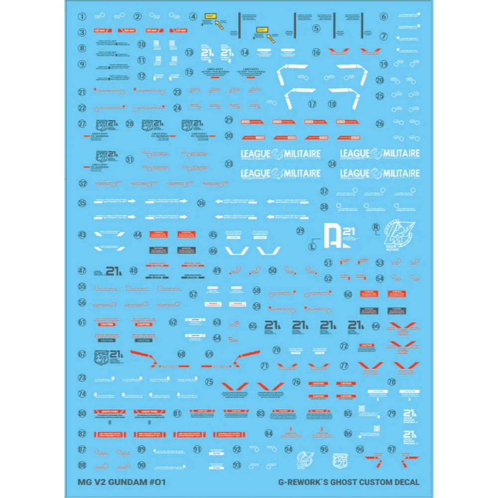 G-Rework CD-M191 Premium Decal for MG V2 Gundam Ver.Ka