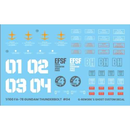 G-Rework CD-M193 Premium Decal for MG Full Armor Gundam Ver. Ka [Gundam Thunderbolt]