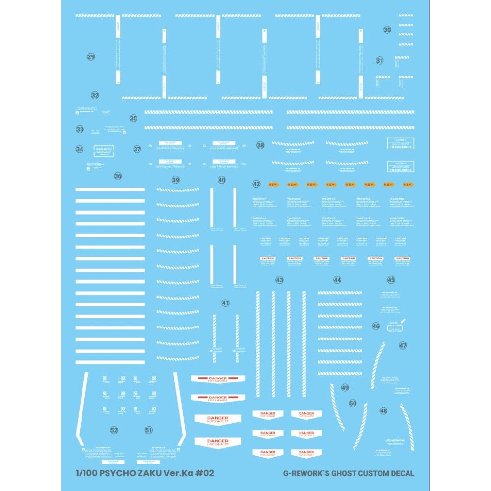 G-Rework CD-M194 Premium Decal for MG Psycho Zaku Thunder Bolt Ver.